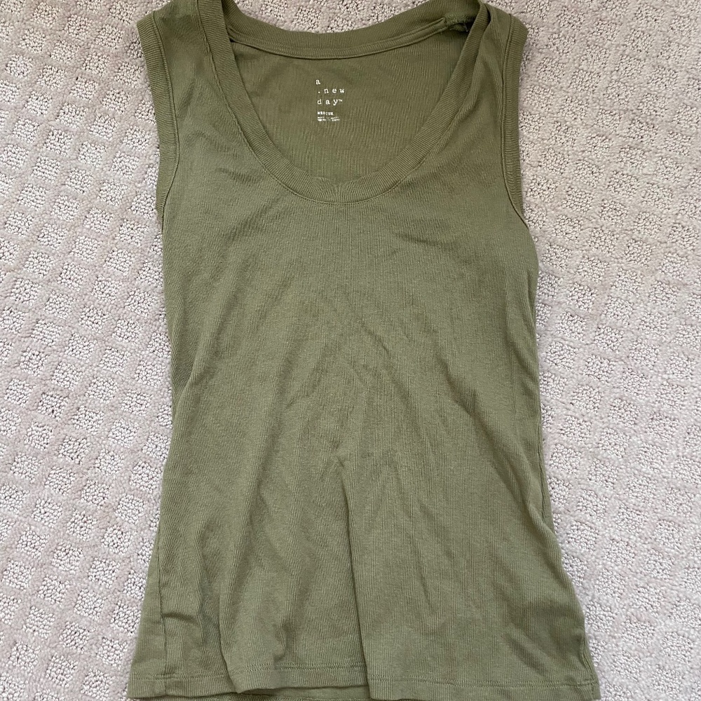 M Green Tank Top